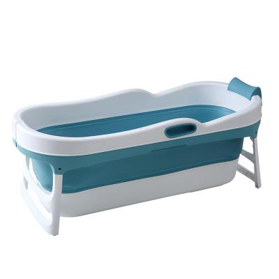 China Portable Plastic Folding Bath Tub Bathroom Folding Standing Barrel 148cm Free Standing Bucket Plastic Adult Bucket for sale