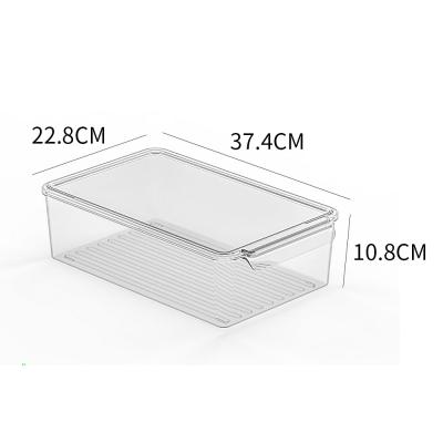 China Freshness Keeping Kitchen Organizer Food Fresh Bins Refrigerator Plastic Food Storage Container With Lid Food Box for sale