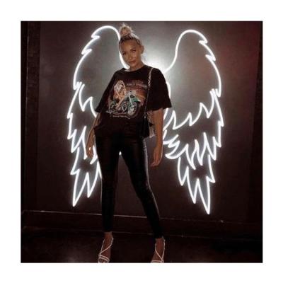 China Party Event Good Quality Angel Wings Neon Sign Lighting Decoration Buildings Wall Flexible Neon Light Signs Advertising for sale