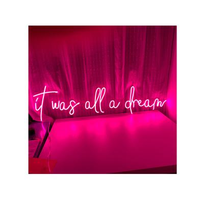 China LANDSCAPE Drop Shipping 12V Wall Lights Decoration Custom Lighting It Was All A Neon Sign Dream Lights for sale