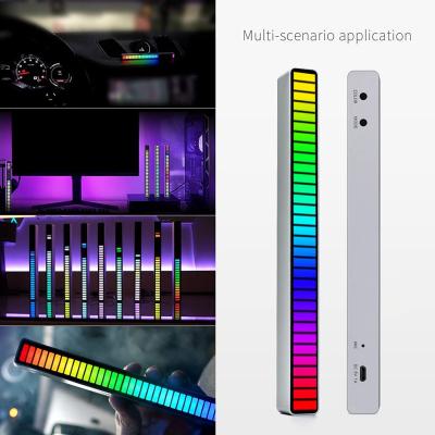 China Music Light 32 Light Bulb RGB Pickup Rhythm Sound Voice Control Sound Spectrum LED Rhythm Audio Bit Rhythm Light RGB Music Light Bulb for sale