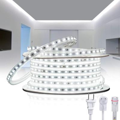 China Residential good price SMD2835 180leds 220V 110V fluctuating led strip light high voltage led strip light for sale