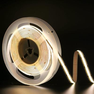 China Warehouse 2021 Hot Sale Super Bright Flexible 4000K White CRI90 LED TapeDC24V For Cabinet COB LED Strip Lights for sale