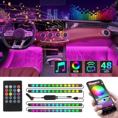 China Automotive 16 Million Colors Music DIY Timing With 2 In 1 App Waterproof Design And IR Exterior Under Car LED Lights Interior Car Accessories for sale