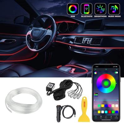 China Automotive Industry Car LED Strip Lights16 Million Colors 5 In 1 With 236 Inches Fiber Optic LEDCARE RGB Multicolor Car Interior Lights Ambient for sale