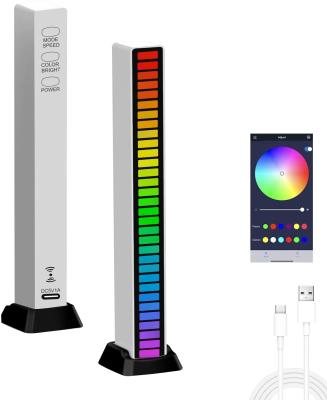 China Music Light 32 Light Bulb RGB Pickup Rhythm Sound Voice Control Sound Spectrum LED Rhythm Audio Bit Rhythm Light RGB Music Light Bulb for sale