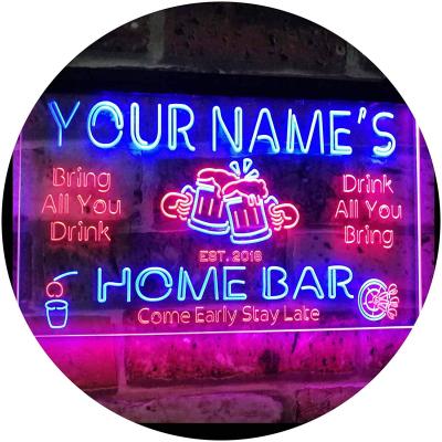 China Waterproof LED Letter Modules Custom Acrylic Lighting Pizza Cafe Decorative Wedding Bacardi Advertising Lighting Neon Sign for sale