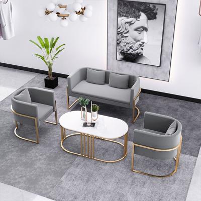 China Simple Modern Luxury Nordic Furniture Combination Sofa And Chair Combination Fabric Negotiation Reception Sofa Chair for sale