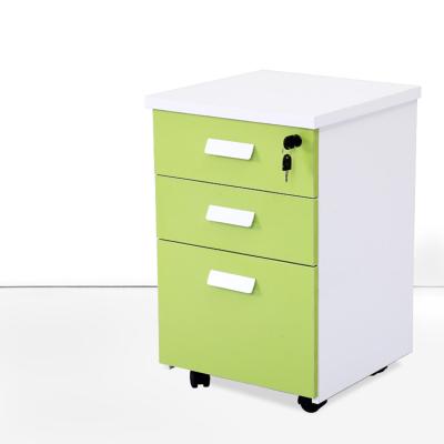 China Movable Modern Floor Standing Office Furniture Movable Filing Cabinets With Drawers Lockers Wood Office Furniture With Pulleys For Office for sale