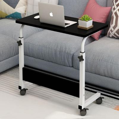 China (Size) Modern Adjustable Laptop Table Portable Bed With Desk Table Adjustable Simple Lifting Small Bedside Table With Pulley for sale