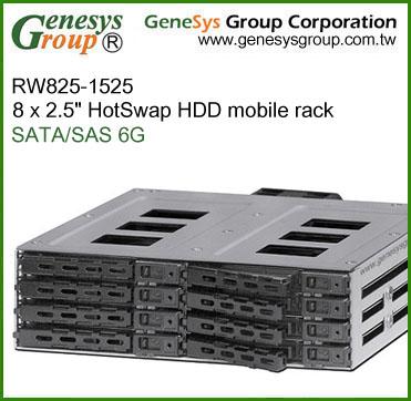 China SATA/SAS 6G Aluminum Cage, HotSwap RW825-1525 mobile rack,1x5.25