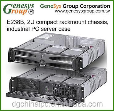 China With Fan E238B , 2U Black MicroATX Enterprise Server Chassis , Industrial Computer Case for sale