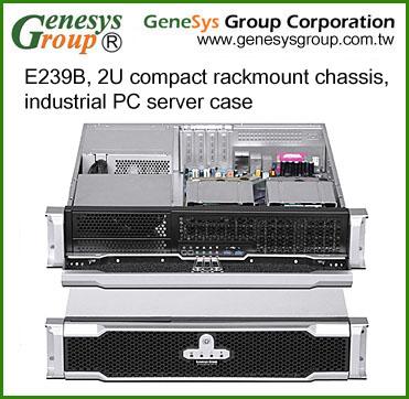 China With Fan E239B, 2U Black MicroATX Enterprise Server Chassis, Industrial Computer Case for sale