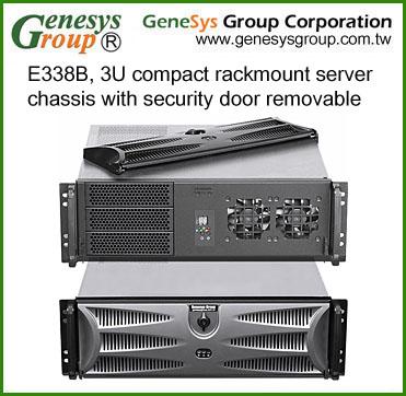 China With Fan E338B, 3U Black ATX Enterprise Server Chassis, Rackmount Server Chassis for sale