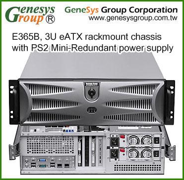 China With Fan E365B, eATX 3U rackmount server chassis with PS2 Mini-redundant power supply, rackmount server chassis for sale