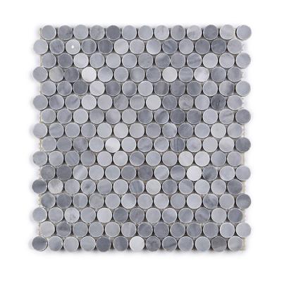 China Modern Top Tier of Moonight Italy Gray Penny Polished Marble Mosaic for Wall for sale