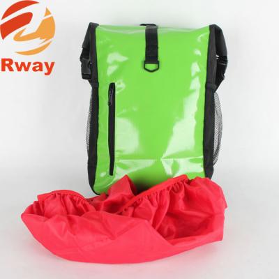 China Colorful Simple Urban Bicycle Cycle Pannier Leisure PVC Back-Roll Promotional Bag For Supermarket for sale