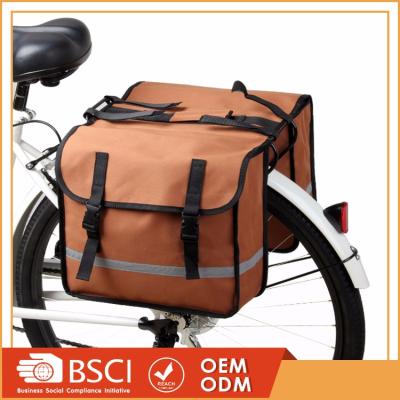 China 600D Polyester Folding Bike Double Pannier Rear Bag Waterproof Bicycle Bag for sale