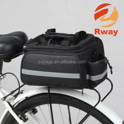 China 600D Polyester 600D Bike Trunk Bag Bicycle Rack Bag Bicycle Rear Carrier Bag for sale