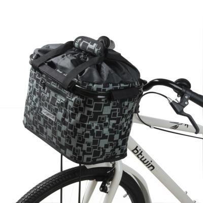 China 25L Water Resistant Multifunctional Portable Colorful Bicycle Basket Handlebar Bag for sale