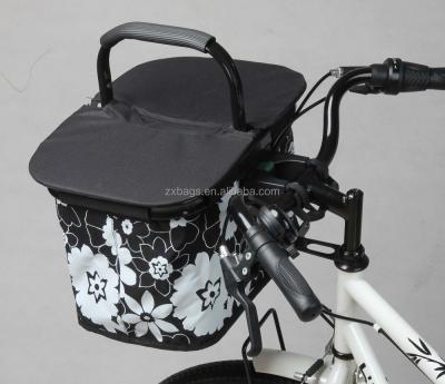 China 600D Polyester Bicycle Shopping Bag Front Detachable Handlebar Bag for sale