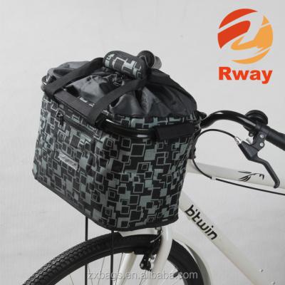 China OEM 600D/PVC bicycle front bag bike basket handlbebar shopping bag for sale