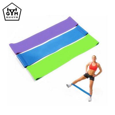 China Custom Home Exercise Color Latex Exercise Yoga Resistance Bands Elastic Fitness Bands With Custom Logo for sale