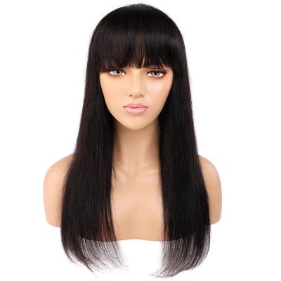 China Wholesale Cheap Natural Unprocessed Full Body Wave Head Turn Machine Wig for sale