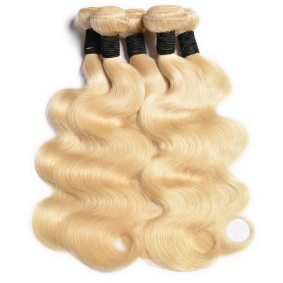 China Best Quality 100% Body Wave Brazilian Hair 10A Brazilian Virgin 613 Blonde Body Wave Hair Weave Custom Human Hair Weave Bundles for sale