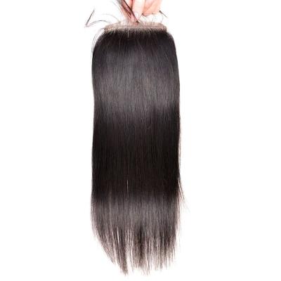 China Wholesale 5X5 And 6X6 Lace Closure Silky Straight Brazilian Human Hair Color 4X4 Closure for sale