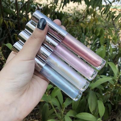 China Waterproof Custom Logo Glitter Liquid Lipstick Lip Plumper Gloss Crystal Glow Lipsticks Mermaid Pigment Shiny Lipgloss Tube for sale