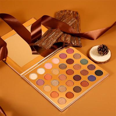 China Custom Makeup Waterproof Matte Vegan Eyeshadow Palette Tone Eye Shadow Private Label Earth Logo Color Size Cosmetics Dye 30 for sale