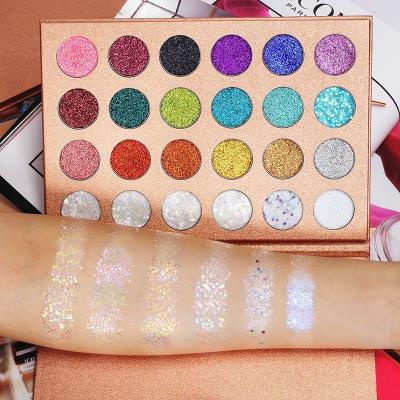 China High Quality Glitter Waterproof Wholesale Eyeshadow Shimmer Makeup Dye Private Label Make Your Own Glitter Eyeshadow Palette for sale