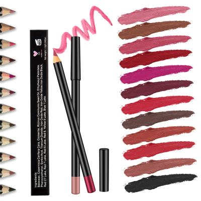 China Private Label Cruelty Free Waterproof Matte Natural Permanent Lip Liner Pencil With Liner Lipstick for sale