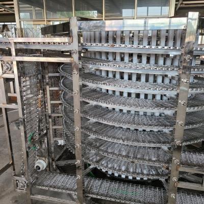 China                  Bread Cake Cooling Vertical Spiral Conveyor/Stainless Steel Frame Screw Conveyor              for sale