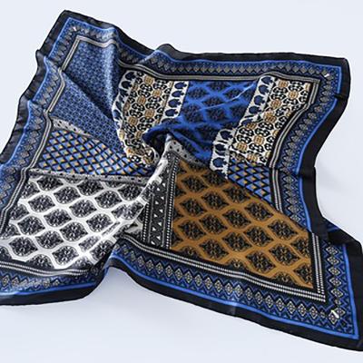 China Polyester Factory Directly Hot Printing Silky Square Scarf , Women Head Scarf for sale