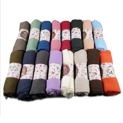 China Cotton Hijab Pleat Cotton Hijab Scarf Pleat Cotton Hijab Pleat Cotton for sale