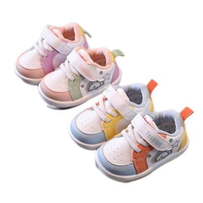 China 2022 Autumn New Baby Shoes Low Round Round Tops Non-slip Breathable Cartoon Toddler White Board Shoes Kids Sports Casual Sneakers for sale