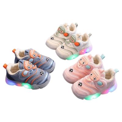 China Kids Round Hot Children's Shoes Shoes Wholesale Boys Girls Lightweight Shoes Fashion Sports Comfortable Cheap Led Light Breathable Sneakers for sale