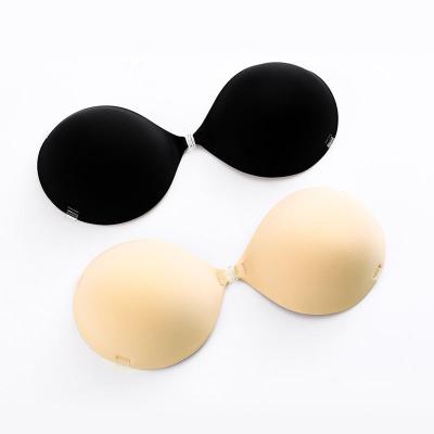 China Mei Xiao Ti Seamless 5C-6C Thicken Inner Seamless Invisible Self Adhesive Bra Cup Cloth Face Silicone Stick On Deep V Chest Bra for sale