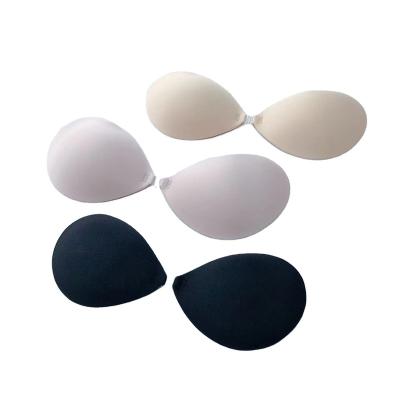 China Mei Xiao Ti Fabric Silicone Seamless Push Up Seamless Invisible Self Adhesive Sticky Party Dress Round Cup Bra Fow for sale