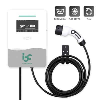 China type B electric vehicle charging station occp 1.6j ev iocharger 22kw APP WIFI 230V charger 11kw IOCAW05C-7S for sale