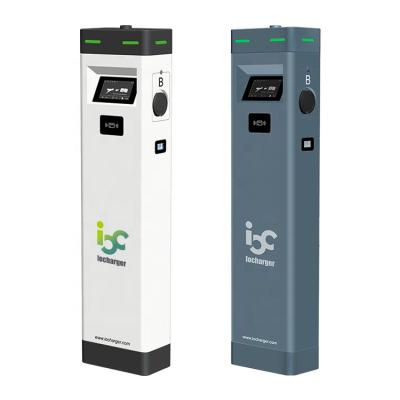 China Mode 3 2x22KW 3 Phase 400V EV Charger Level 2 Commercial Electric Car Charging Station IOCAP06C for sale