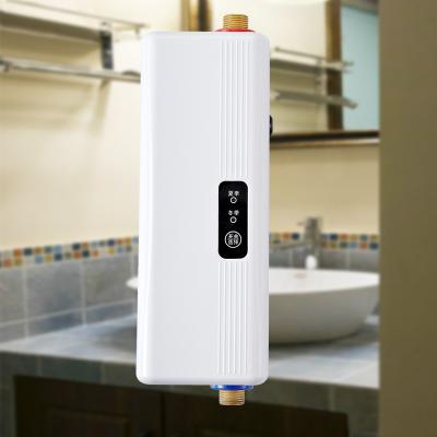 China Hotel Custom Logo High Quality Small Size Plastic Body Wash Basin Tankless Geyser Instant Electric Hot Water Heater for hand for sale