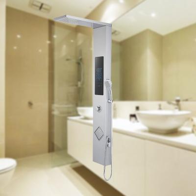 China Hotel 2024 New Arrival High Quality 304 Stainless Steel Body Bathroom Smart Instant Water Heater Electric Shower Panel for sale