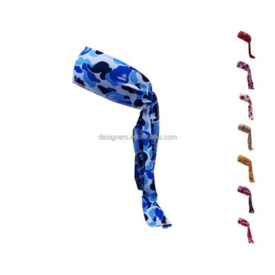 China Wholesale Women Printed Designer Edge Control Men Head Tie Wrap Head Scarf Breathable for sale