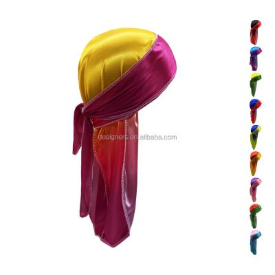 China Breathable Waves Durag Wholesale Breathability Gradient Silky Satin Durag Durag For Men for sale