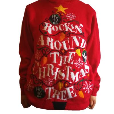 China Anti-wrinkle fashion hand knit plus size jumper pullover knitted christmas novelty reindeer christmas sweaters for sale