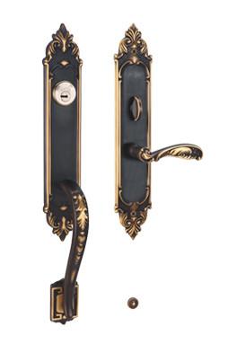 China Villa and Apartment  Door Lock Forged  Brass Entrance Door  Handles for sale