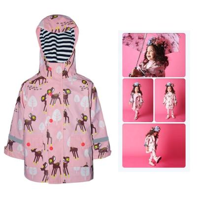 China Kids Reflective Brand Toddler Ditch Waterproof Anorak Jacket Lightweight Kids Rain Coat for sale